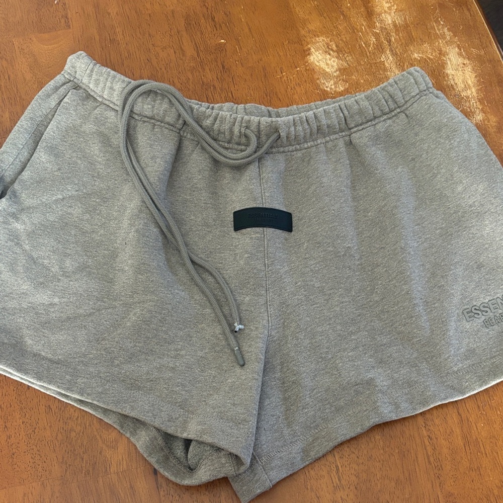 Essentials Women’s Grey Athletic Drawstring Shorts - image 1